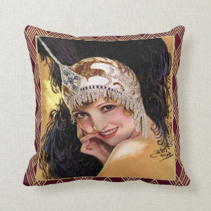 Art Deco Style Cushion - Flapper Kissen