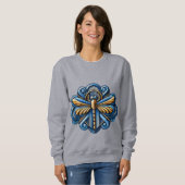Art Deco Style Dragonfly Design Sweatshirt (Vorne ganz)