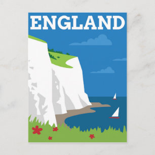 Art Deco Style England Poster Postkarte