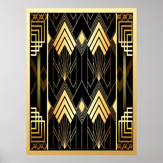 Art Deco Style Geometric Poster (Vorne)