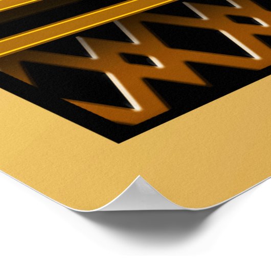 Art Deco Style Geometric Poster (Ecke)