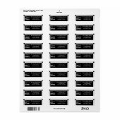 Art Deco Style Graduation Party Address Labels (Vorne)