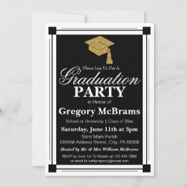 Art Deco Style Graduation Party Einladung