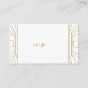 Art Deco Style Guest Escort Cards Platzkarte