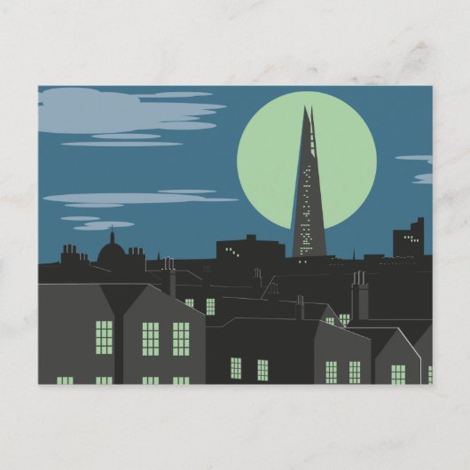 Art Deco Style London Postcard Postkarte (Vorderseite)
