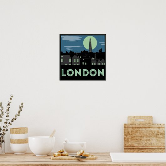 Art Deco Style London Poster (Küche)