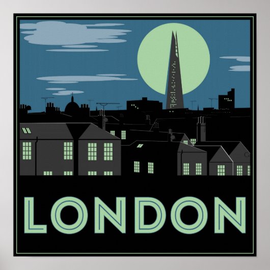 Art Deco Style London Poster (Vorne)