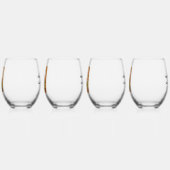 Art Deco Style Mahjong Winds & Dragons Weinglas Ohne Stiel (Links)