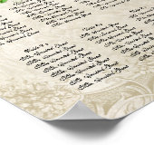 Art Deco Style Peacock Empfang Seekarte Poster (Ecke)