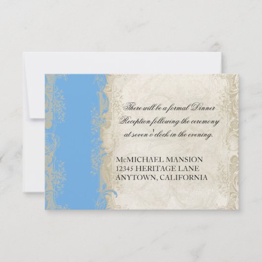 Art Deco Style Peacock Sky Vintage Spitze Einladung (Vorderseite)