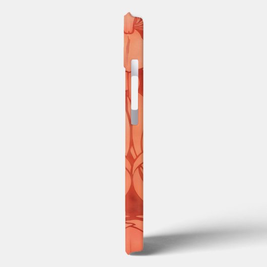 Art Deco Style Phone Case in Orange (Rückseite / Links)
