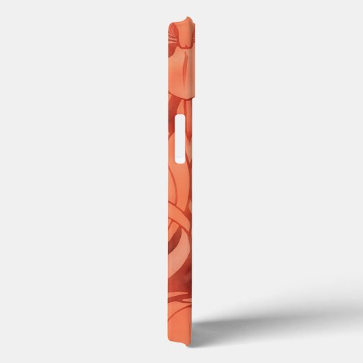 Art Deco Style Phone Case in Orange (Rückseite / Rechts)