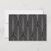 Art Deco Style RSVP Card (Silver) Karte (Rückseite)