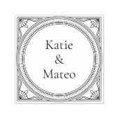 Art Deco Style Self-Inking Address Stamp Permastempel (Design)