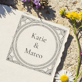 Art Deco Style Self-Inking Address Stamp Permastempel