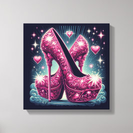 Art Deco Style Stiletto High Heels Leinwanddruck