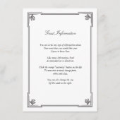Art Deco Style Wedding Card Begleitkarte (Vorderseite)