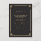Art Deco Style Wedding Card Begleitkarte (Vorderseite)