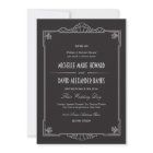 Art Deco Style Wedding Invitation (Silver)