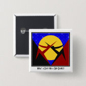 Art Deco Sun-Dance Button (Vorne & Hinten)