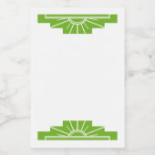 Art deco sun element in lime green lebensmitteletikett (Einzelnes Label)