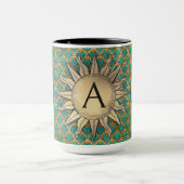 Art Deco Sun & Moon Tasse (Zentrum)