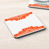 Art Deco Sunburge Getränkeuntersetzer (Linke Seite)