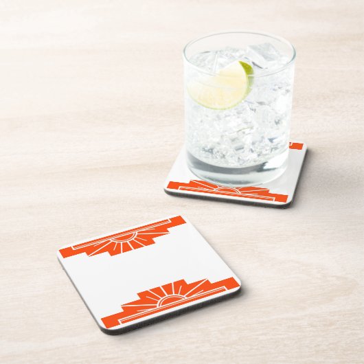 Art Deco Sunburge Getränkeuntersetzer (Rechte Seite)