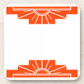 Art Deco Sunburge Getränkeuntersetzer (Vorderseite)