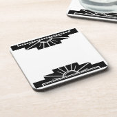 Art Deco Sunburgh Getränkeuntersetzer (Linke Seite)