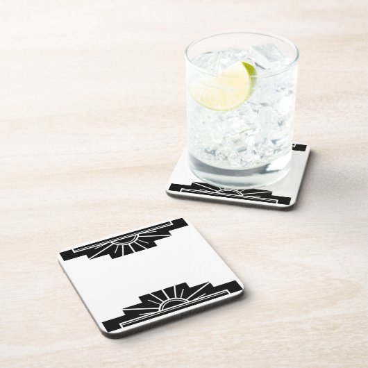 Art Deco Sunburgh Getränkeuntersetzer (Rechte Seite)