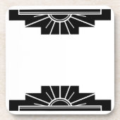 Art Deco Sunburgh Getränkeuntersetzer (Vorderseite)