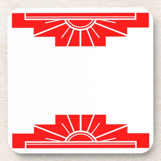 Art Deco Sunburgh Getränkeuntersetzer (Vorderseite)