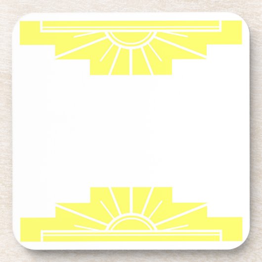 Art Deco Sunburgh Getränkeuntersetzer (Vorderseite)