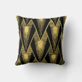 Art Deco Sunburst Drop Kissen (Rückseite)