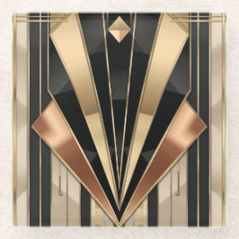 Art Deco Sunburst Geometric Luxury Design Glasuntersetzer