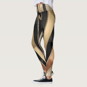 Art Deco Sunburst Geometric Luxury Design Leggings (Links)