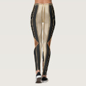 Art Deco Sunburst Geometric Luxury Design Leggings (Rückseite)