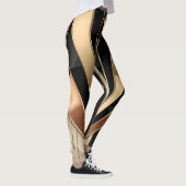 Art Deco Sunburst Geometric Luxury Design Leggings (Rechts)