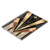 Art Deco Sunburst Geometric Luxury Design Notizblock (Linke Seite)