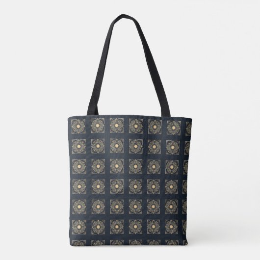 Art Deco Sunburst Minimalistisch Tasche (Rückseite)