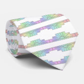 Art Deco Sunburst Muster in Pastellen Krawatte (Gerollt)