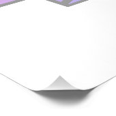 Art Deco Sunburst Muster in Pastellen Poster (Ecke)