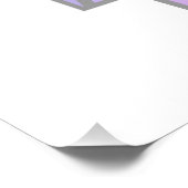 Art Deco Sunburst Muster in Pastellen Poster (Ecke)