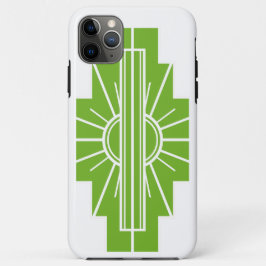 Art Deco Sunburst Muster in Weiß und Limon, Fall M Case-Mate iPhone Hülle