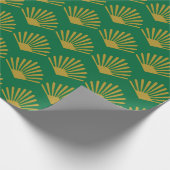 Art Deco Sunrise Motif Muster Geschenkpapier (Ecke)