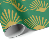 Art Deco Sunrise Motif Muster Geschenkpapier (Rolleneckpunkt)