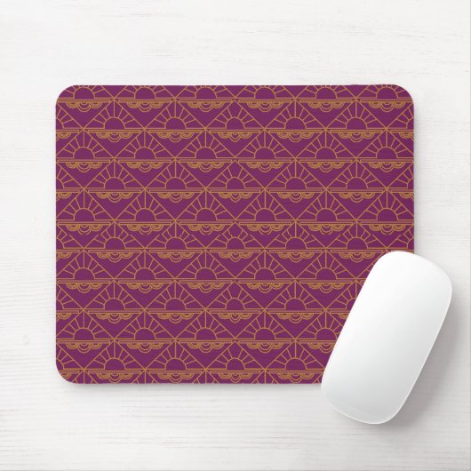Art Deco Sunrise Mousepad (Mit Mouse)