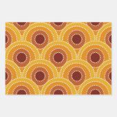 Art Deco Sunrise Retro Muster Geschenkpapier Set (Vorderseite 3)