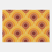 Art Deco Sunrise Retro Muster Geschenkpapier Set (Vorderseite 2)